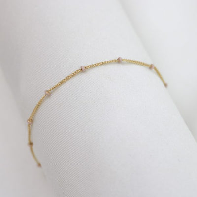 Layer Me bracelet ~ Blush Pink • gold