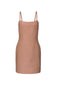 Leather Mini Dress - Blush Toffee