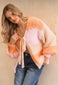 Orange Bliss Hand Knit Cardi