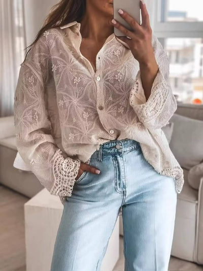 Una Lace Blouse - Ivory