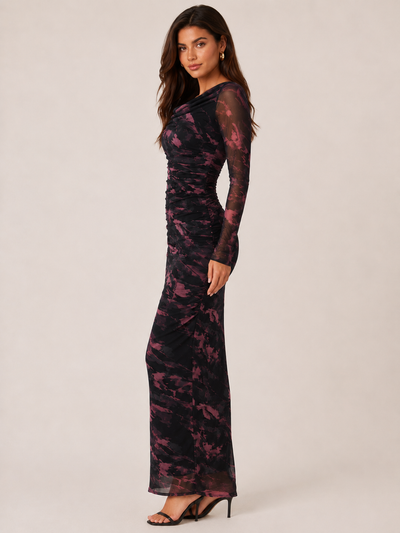 Vesper Noir Mesh Dress