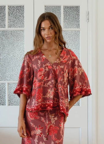 Gabriella Top - Ziggy Print