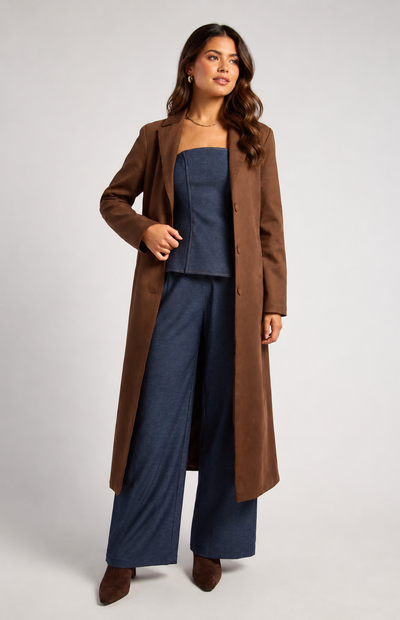 Valencia Longline Suede Coat