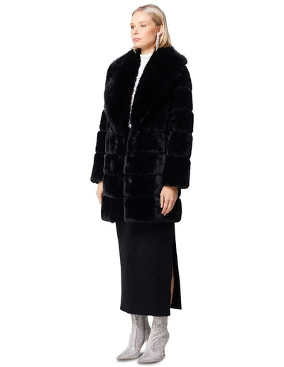 Keystone Faux Fur Coat - Black