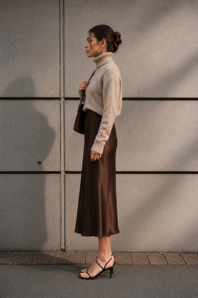 Caruso Satin Bias Skirt