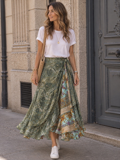 Sherwood Layered Wrap Skirt