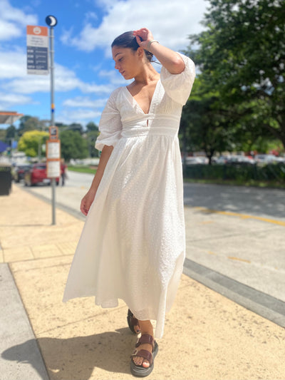 Celine Midi Dress - White