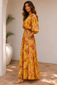 Solstice Skirt - Golden Bloom Print