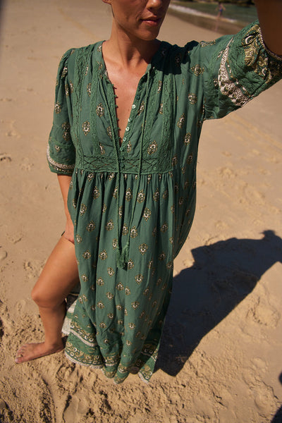 Meadow Maxi - Viridian Print