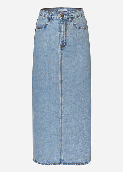 Maxi Denim Pencil Skirt