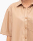BARLOWE Faux Leather Shirt