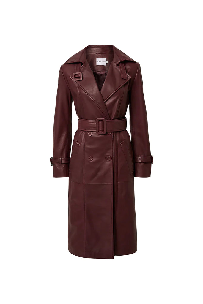 IRINA leather trench coat
