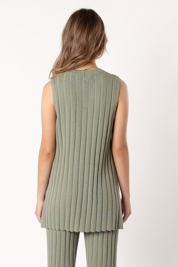 Opposites Attract Knit Top - Sage