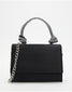 Ariatta Handle Bag - Black & Silver Diamante