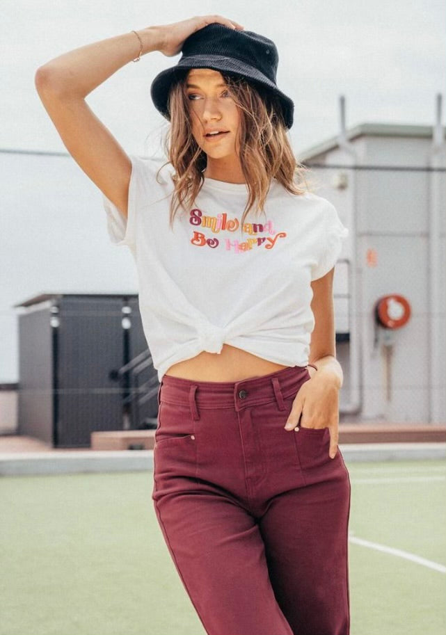 SMILE AND BE HAPPY TEE
