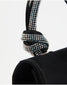 Ariatta Handle Bag - Black & Silver Diamante