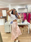 NEICE Satin Bias Skirt - Blush