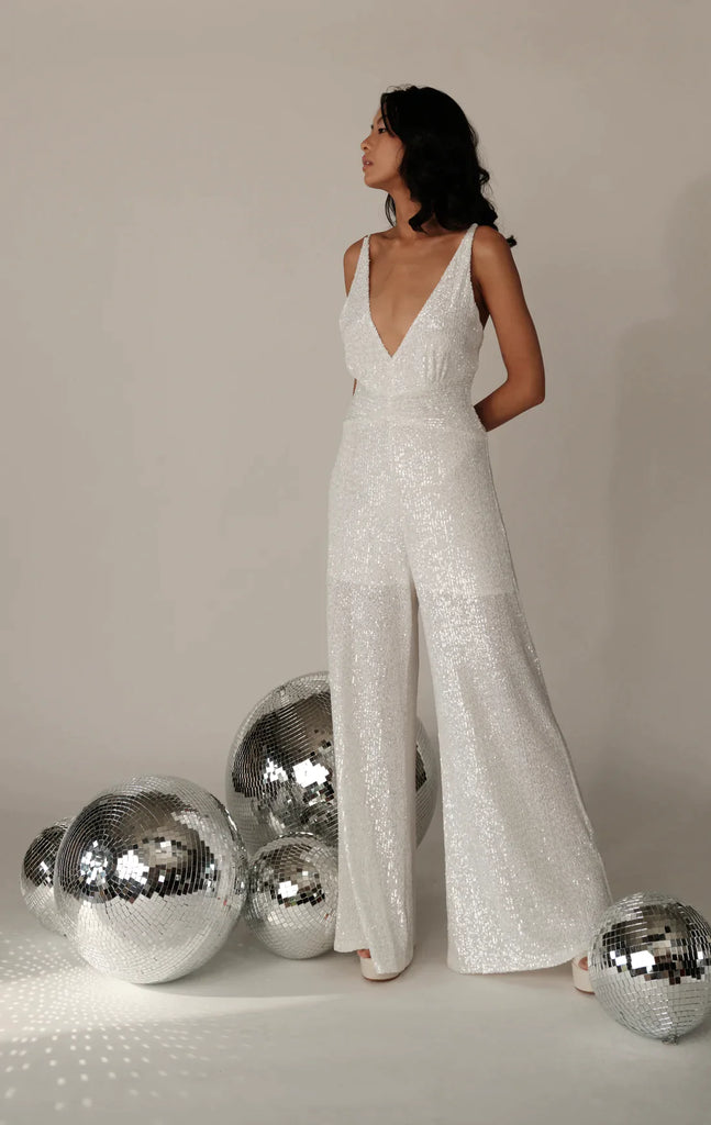Glitter pantsuit deals