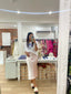 NEICE Satin Bias Skirt - Blush