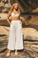 Kiera Linen Bralette- White