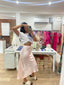 NEICE Satin Bias Skirt - Blush
