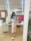 NEICE Satin Bias Skirt - Blush