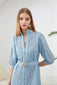 PERLA belted linen dress