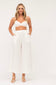 Kiera Linen Bralette- White