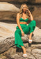 Kiera Linen Bralette- Emerald