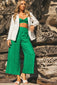 Kiera Linen Bralette- Emerald