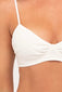 Kiera Linen Bralette- White